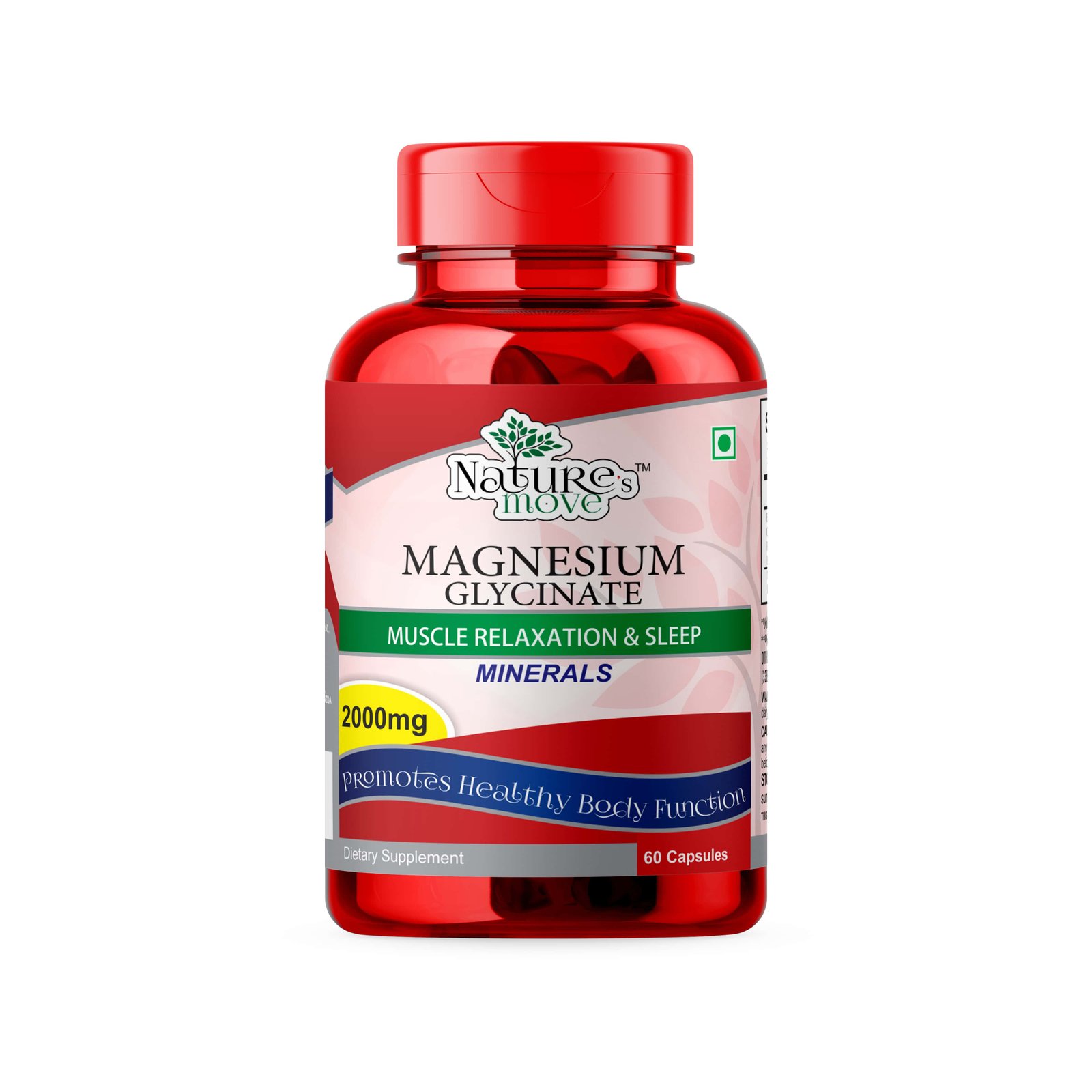 Natures Move Magnesium Glycinate 2000mg 60 Capsules